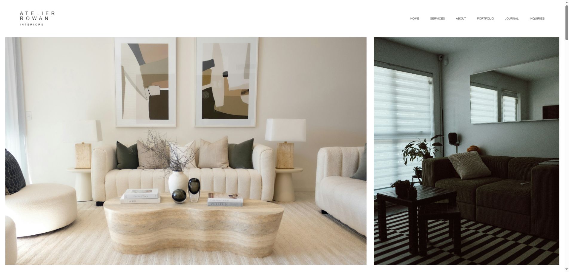Interior design studio responsive web design concept