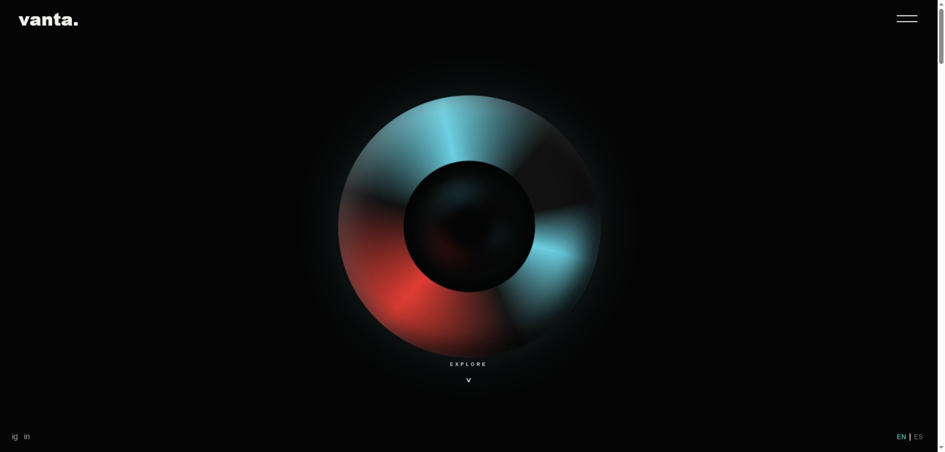 Immersive creative agency responsive web design concept
